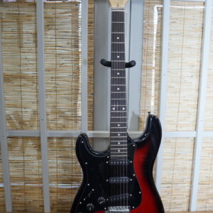 Ashthorpe Lefty Double-Cut Electric Guitar with SSS Configuration: LH in Red Burst