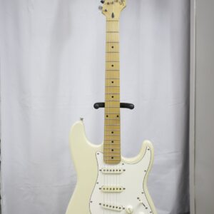 1996 Squier SSS Stratocaster Made in Korea (MIK) in a classic aged (by Time) Olympic White with Maple neck